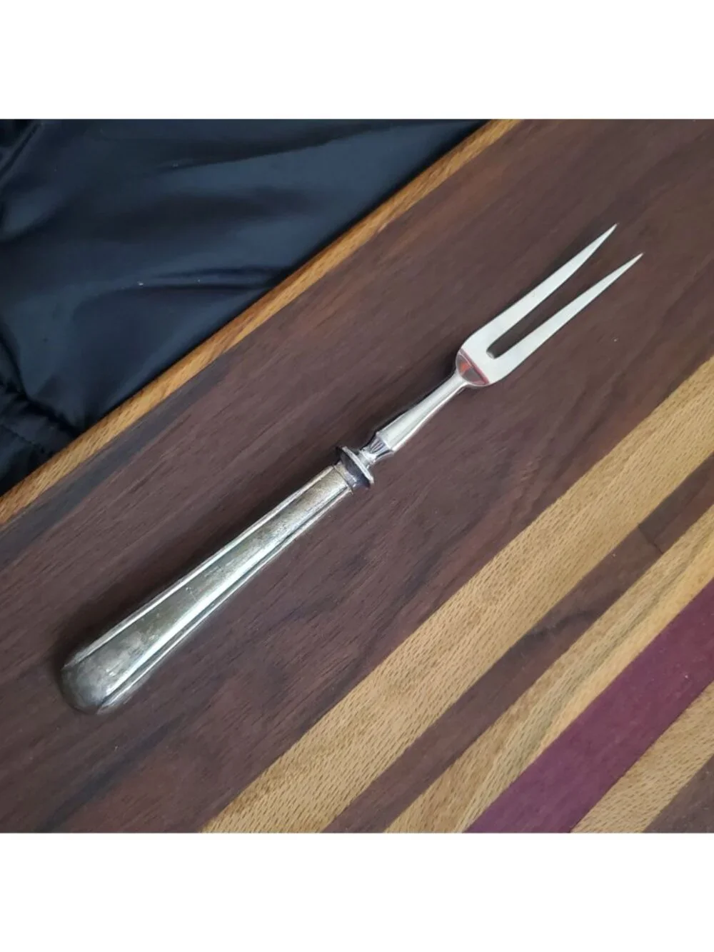 EUC Vtg Sheffield England Serving Meat Fork 2-Prong Classic Stainless Tableware